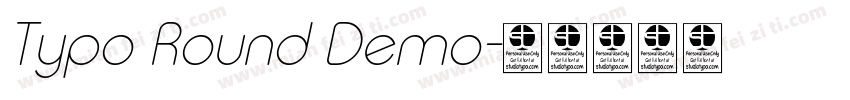 Typo Round Demo字体转换